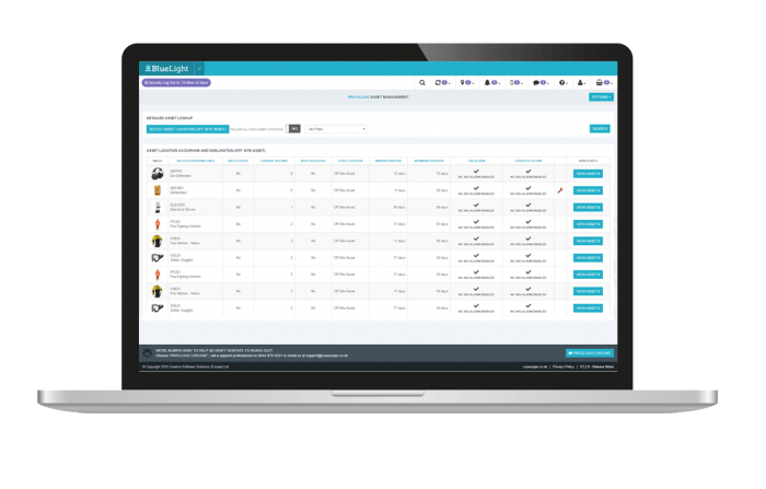 Asset Management - Pro-Cloud BlueLight FRS Software